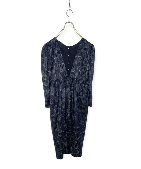 GENIESOIR floral black dress-3238-1