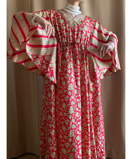 flare sleeve design exotic vintage dress-3628-9