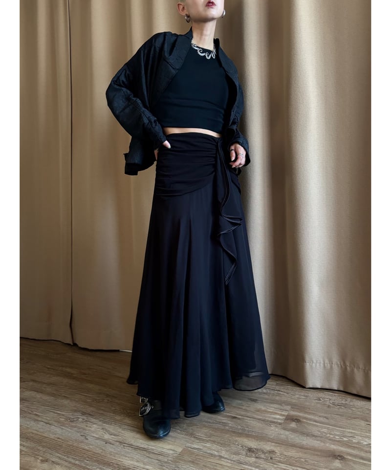 digne sheer skirt ブラック digne ディニュ Sheer Skirt シアー