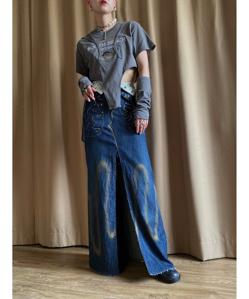 REMAKE DENIM SKIRT