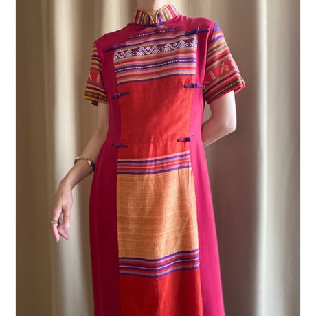 china design silk dress-3602-8