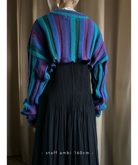 blue stripe mix color remake knit-3191-12