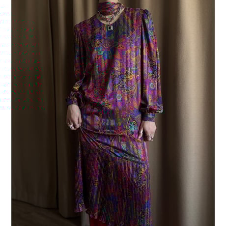 DRESS PLUS ハイウエストボウタイワンピース ブルー L DRESS PLUS ハイウエストボウタイワンピース ブルー L - メルカリ