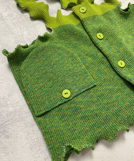 yellow gree mix color remake set knit-3421-4