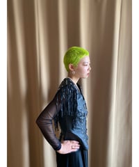 fringe studs real leather tops-3278-2