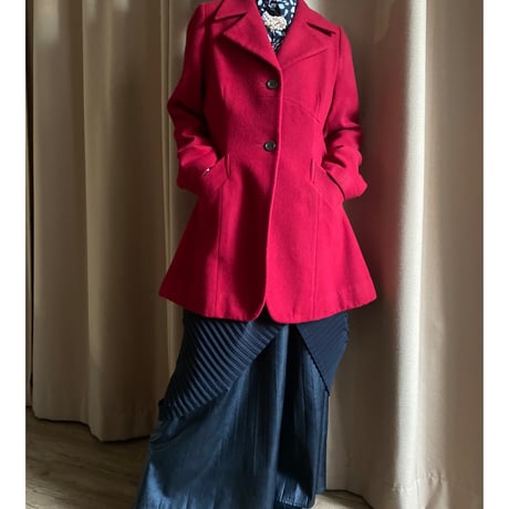 90sred color rétro half coat-3787-12