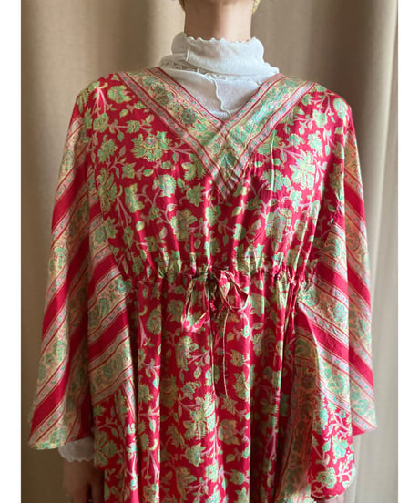 flare sleeve design exotic vintage dress-3628-9