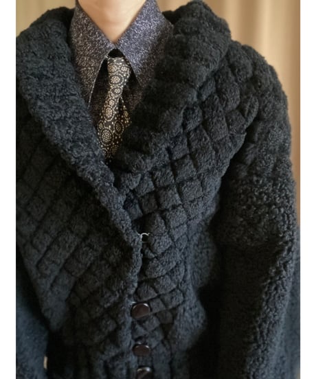 shawl collar design real boa jacket-3751-11