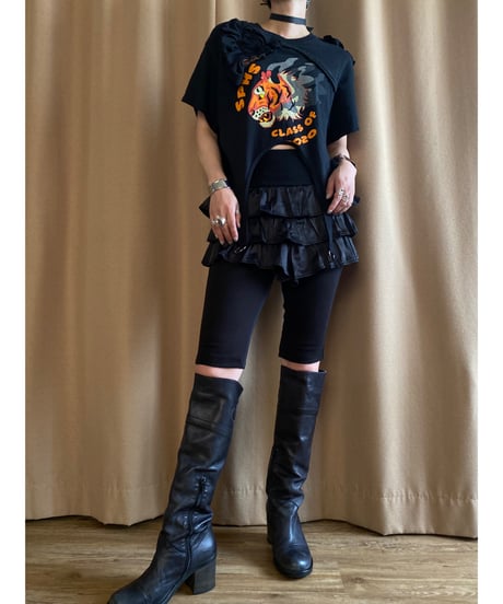 garter belt design tiger remake t shirt-4254-7