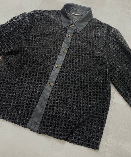 fablus black velour sheer shirt-3767-11