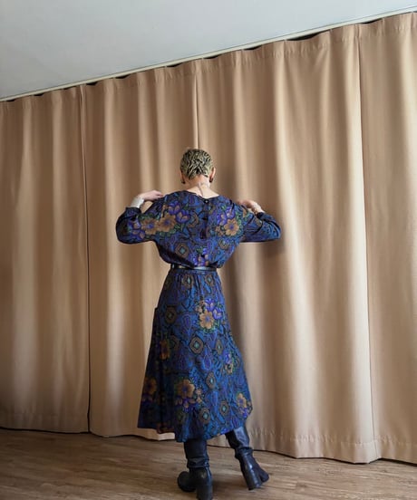 MADE IN U.S.A. vintage floral dress-4627-4