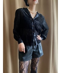 fablus black velour sheer shirt-3767-11