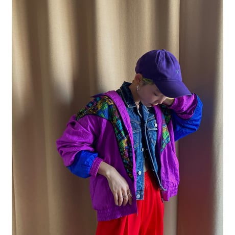AUTIME STUIO pink purple nylon jacket-3383-4