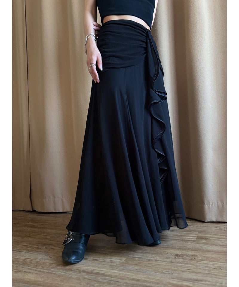 poI 美品 frill bustier skirt black poI 美品 frill bustier skirt