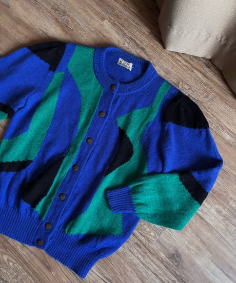 MADE IN PERU alpaca knit cardigan-4552-2
