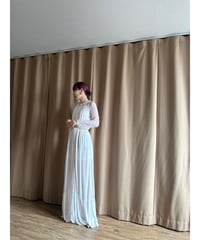 lace embroidery white color maxi dress-3355-3