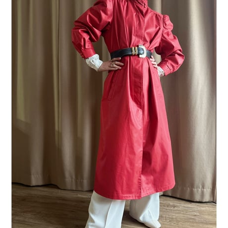 LONDON FOG red color high neck coat-3208-1