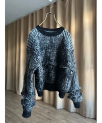 black color cropped remake knit-3131-11
