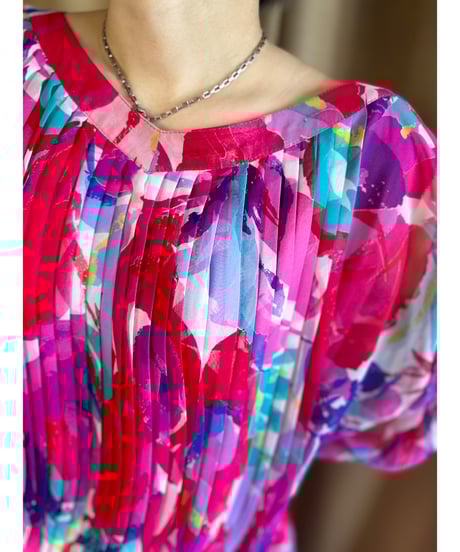 artistic flower import maxi dress-4196-6