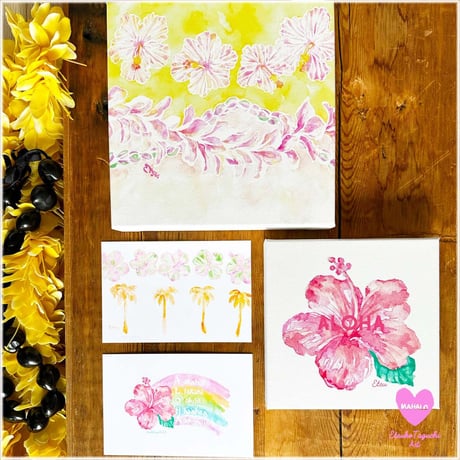 Canvas wall art：HibiscusALOHA　キャンバスウオールアート