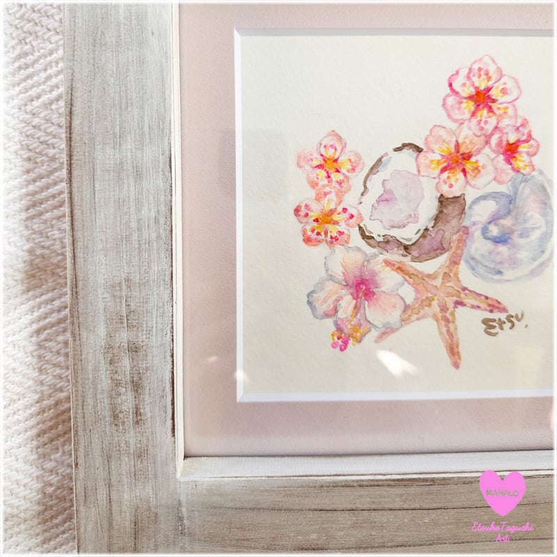 原画：4月Tropical cherry tree | EtsukoTaguchiArt Ga