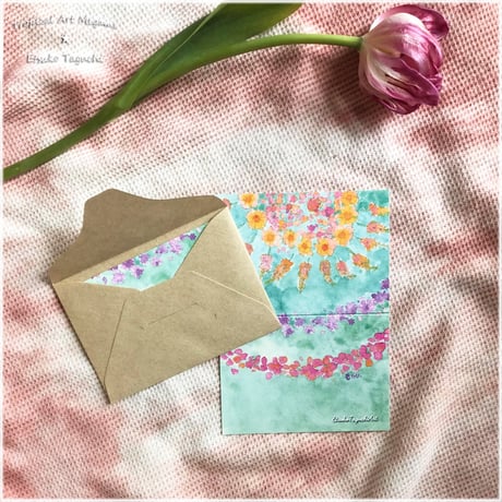 Flower fieldメッセージカード封筒付