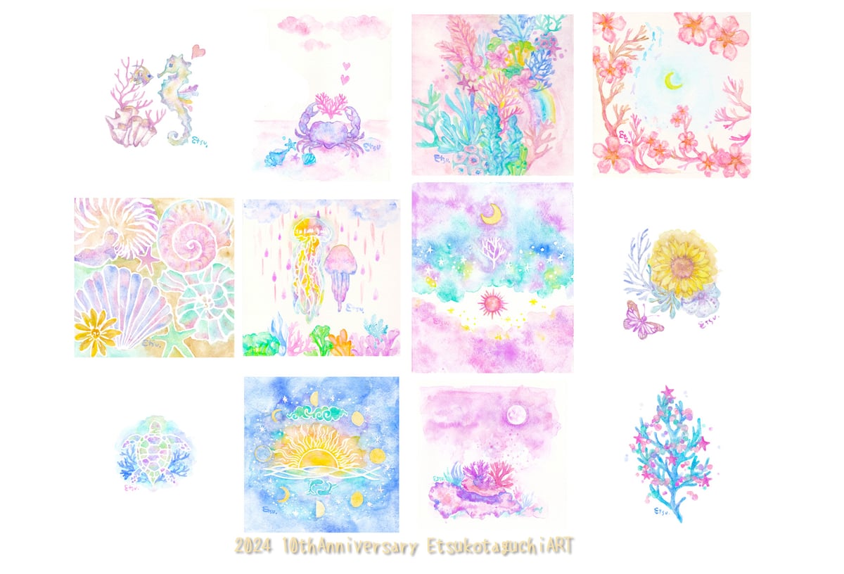 原画：6月雨海月 | EtsukoTaguchiArt Gallery