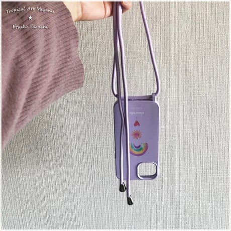 ECO ヒモ付iPhoneケース：no rain, no ​rainbow.