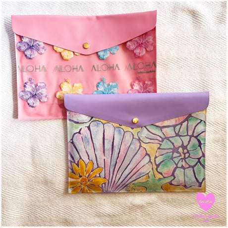 フラットケース/Shell・Hibiscus