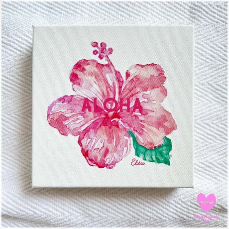 Canvas wall art：HibiscusALOHA　キャンバスウオールアート