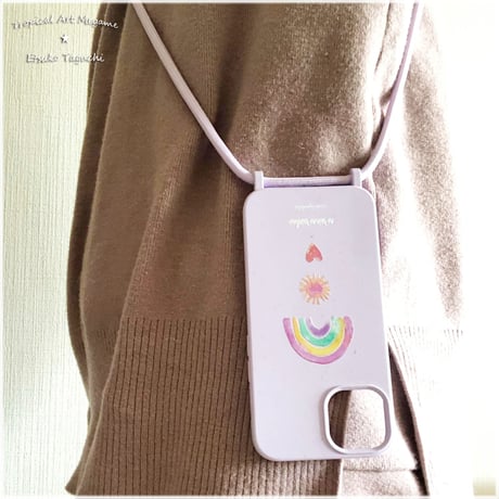 ECO ヒモ付iPhoneケース：no rain, no ​rainbow.