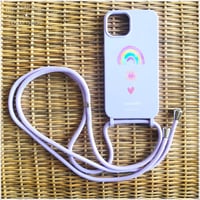ECO ヒモ付iPhoneケース：no rain, no ​rainbow.