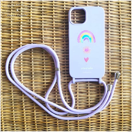 ECO ヒモ付iPhoneケース：no rain, no ​rainbow.