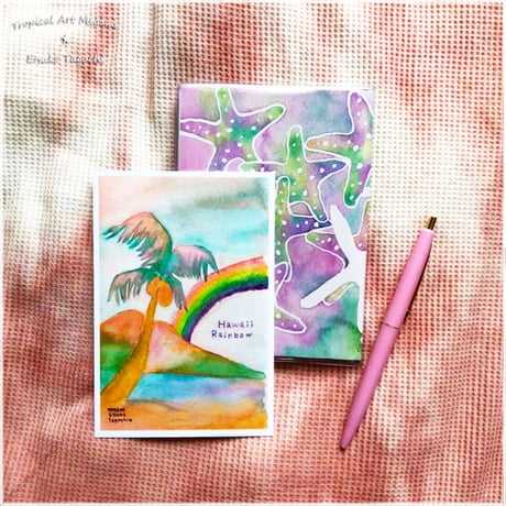 Hawaiirainbowレトロカラーポストカード