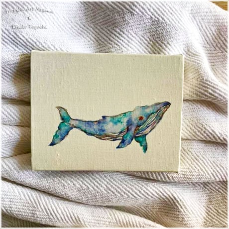 Canvas wall art：泳ぐクジラB　キャンバスオールアート