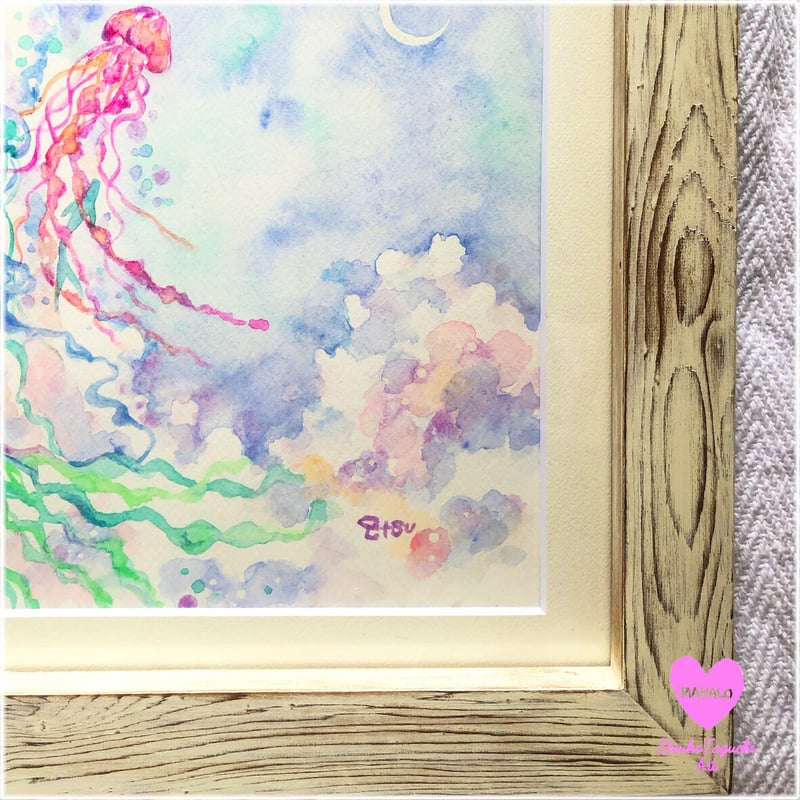 原画：海月と夜空 | EtsukoTaguchiArt Gallery
