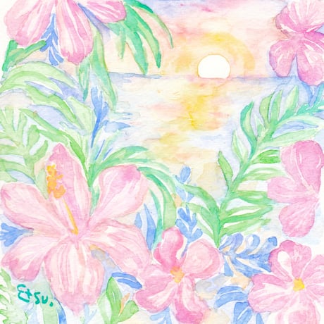 原画：9月Hibiscu　sunset
