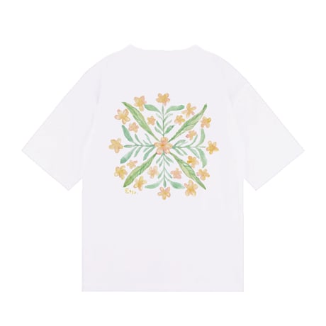 キルト flower柄Tシャツ
