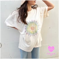 S.O.S×Etsu　PEACE flowerTシャツ