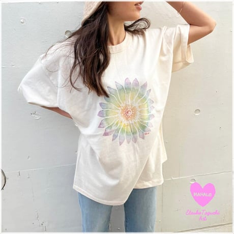 S.O.S×Etsu　PEACE flowerTシャツ