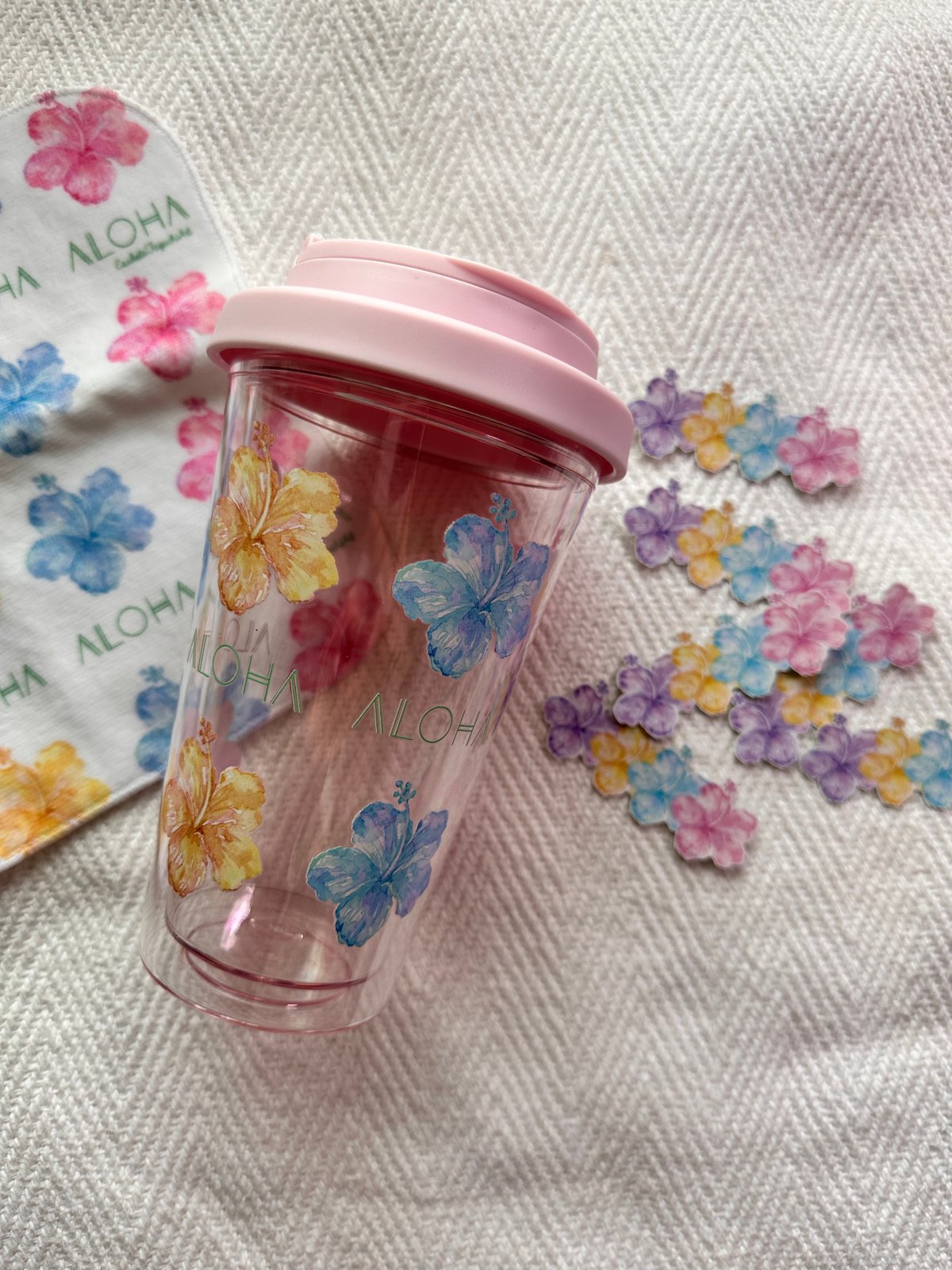 タンブラー/hibiscus pink | EtsukoTaguchiArt Gallery