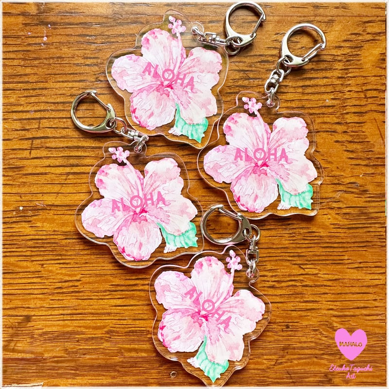 HANAHANA ハイビスカス キーホルダー&タンブラーセット Amazon.co.jp: [アズグリッド] HANAHANA アクリルキーホルダー 3