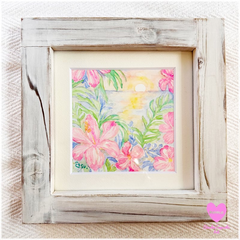 癒しの水彩画1077 sunset 癒しの水彩画1077 sunset Watercolor painting Sunsetevening