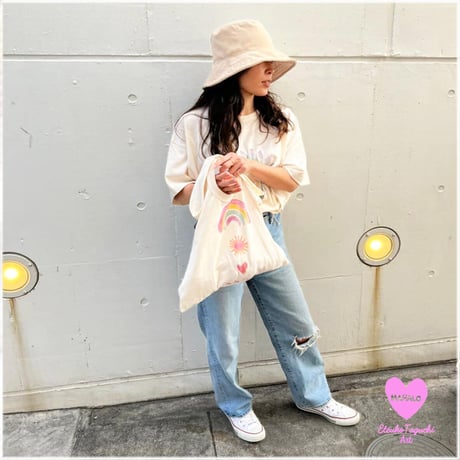 S.O.S×Etsu　rainbow・SUN・heart　OAT BAG