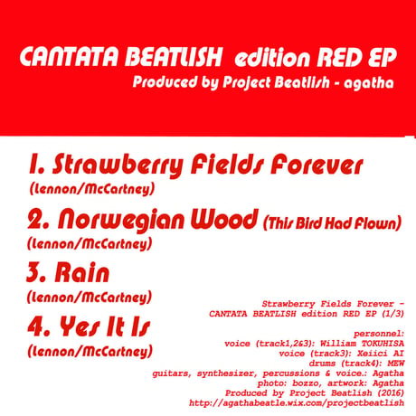 Strawberry Fields Forever - CANTATA BEATLISH edition RED EP【CD-R】