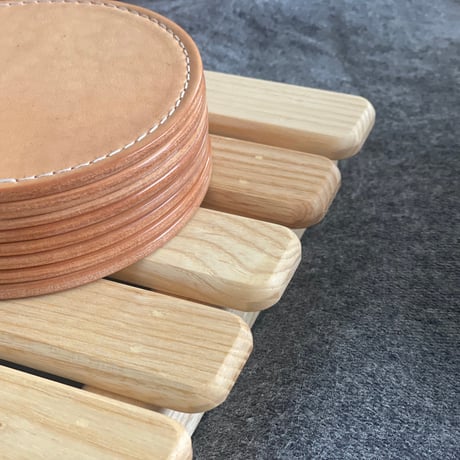 OIL LEATHER COASTER