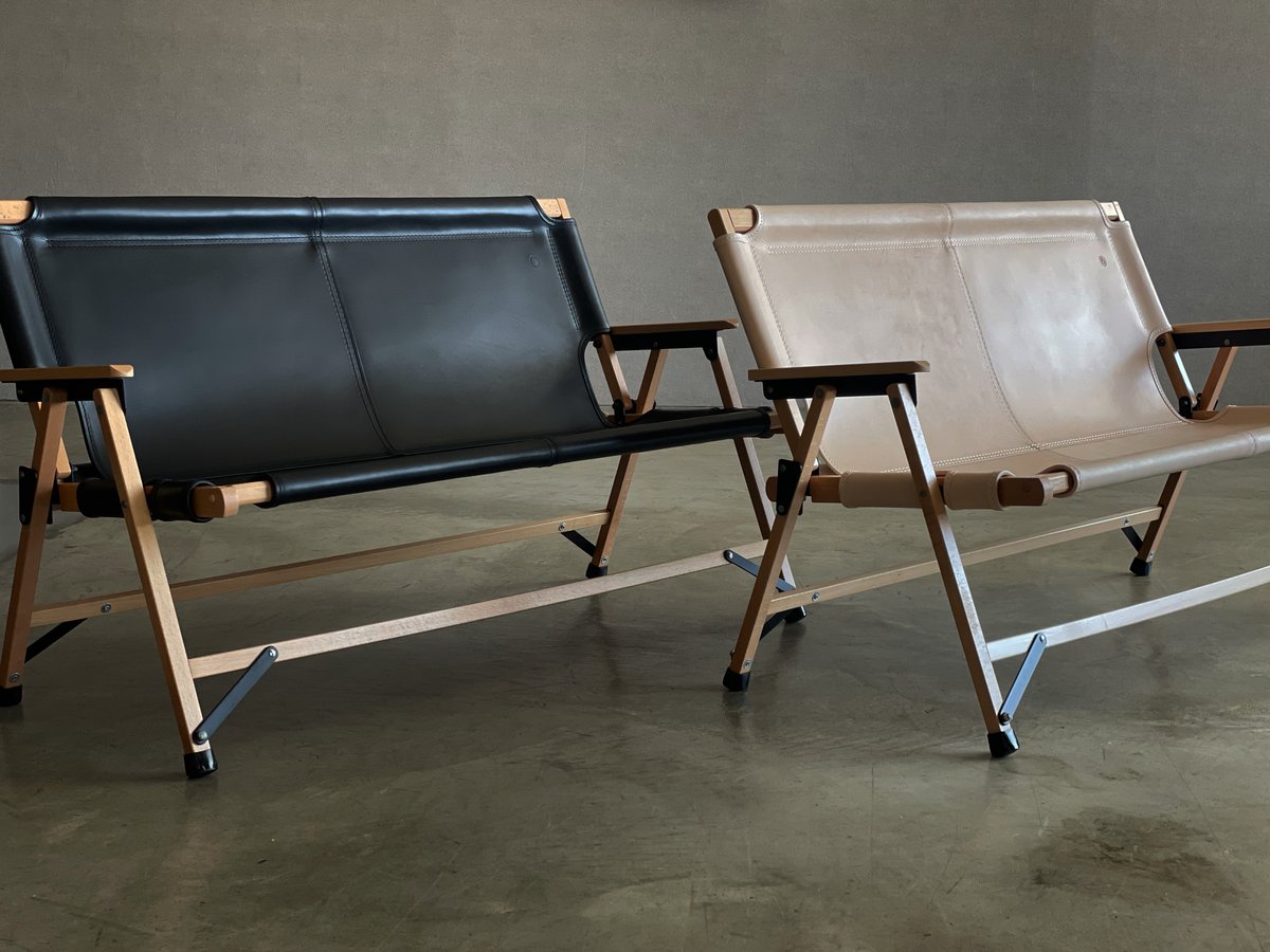 受注生産※PINOWORKS レザーベンチ(FIELDOORフレーム) | pinoworks