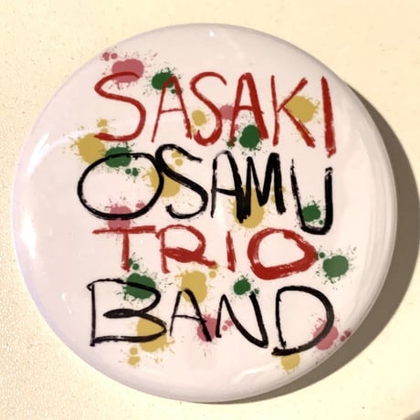 SASAKI OSAMU TRIO BAND　白（ササキオサムデザイン）（缶バッジ大）
