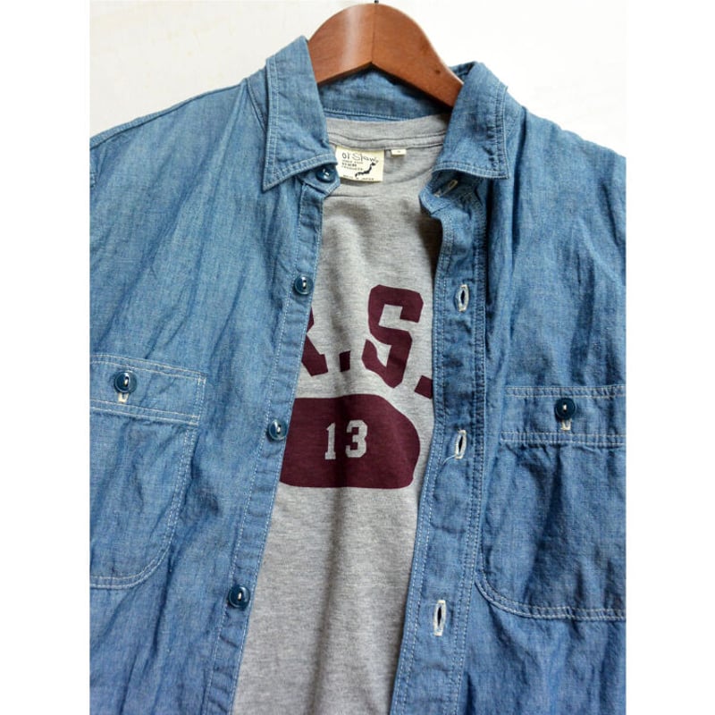 再入荷】orSlow(オアスロウ) Chambray Work Shirts シャンブレー