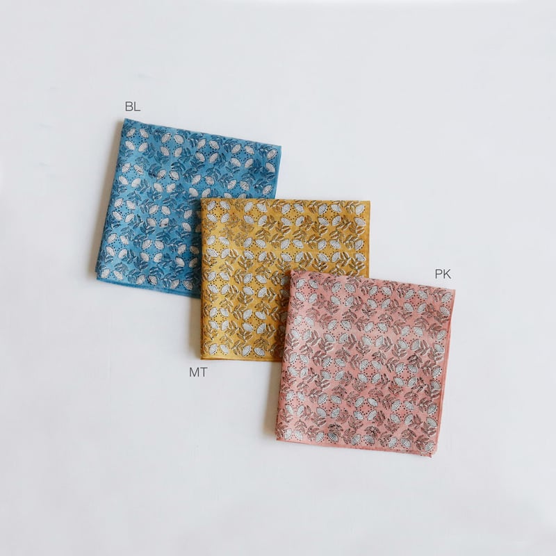 Horn Please STYLE ブロックプリントハンカチ Block-Print hand